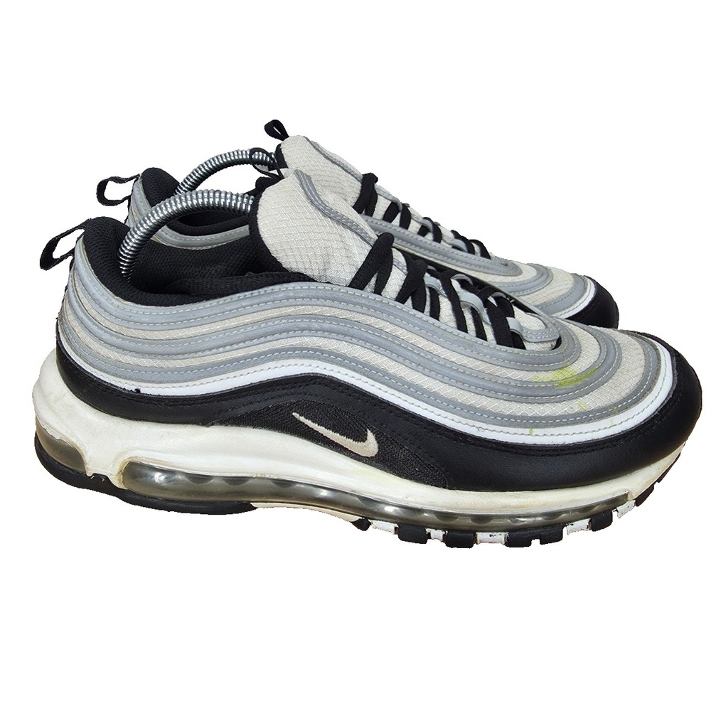 Nike Air Max 97 Running Shoes Mens 10.5 Black Metallic Silver Sneaker DM0027-001